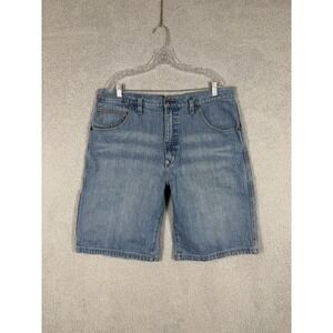 VTG Shady Ltd Jeans Shorts Sz 38 Baggy Blue Denim Hip Hop Skate 90s Y2K Eminem‎